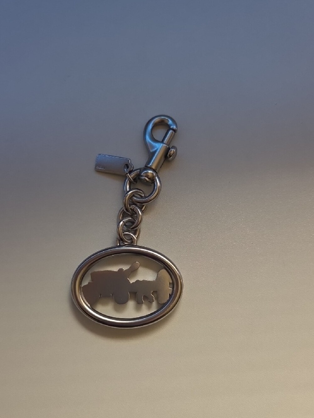 Coach Silver-Tone Horse & Carriage Key Charm - Picture 5 of 5